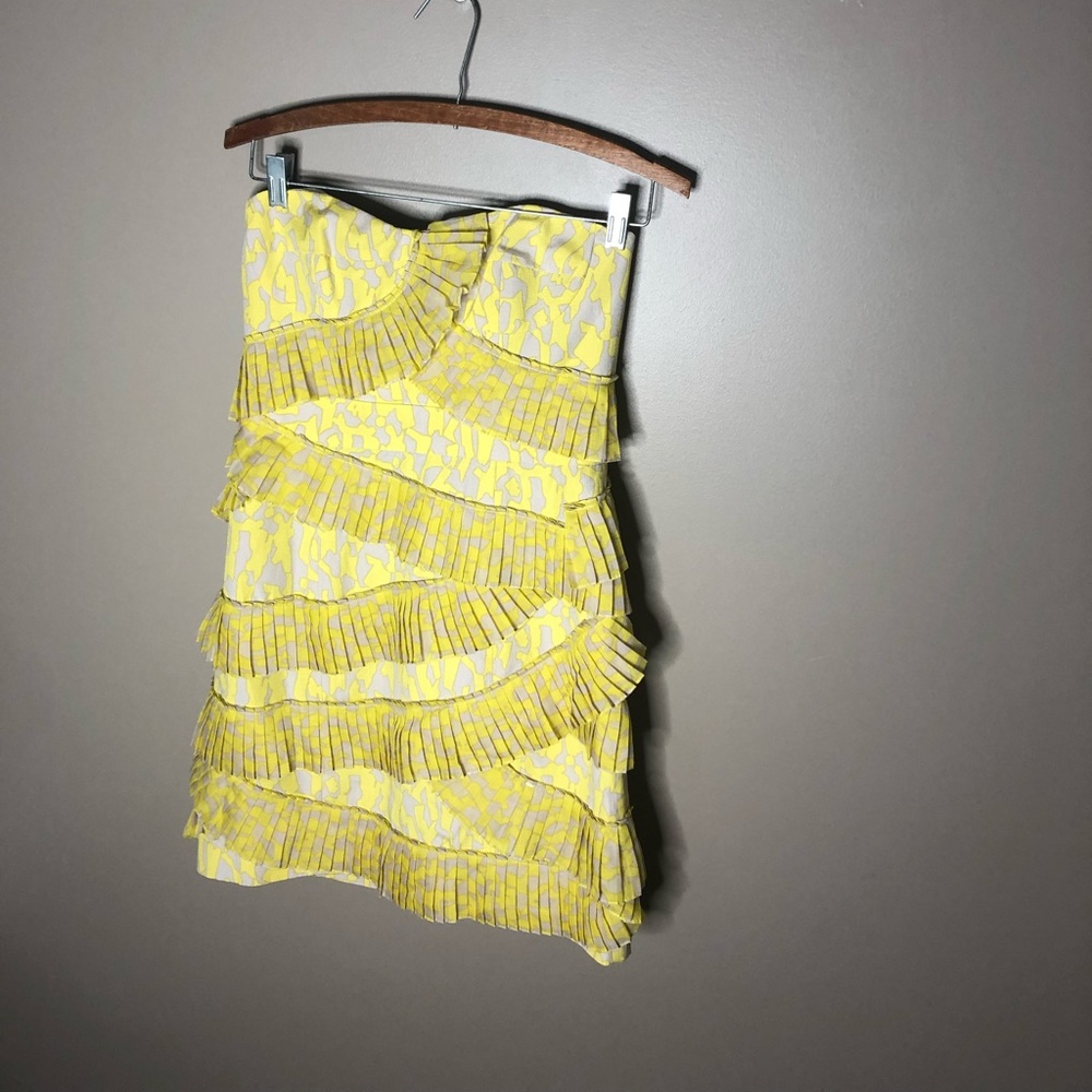 Strapless Mini Dress With Ruffles - Picture 2 of 9